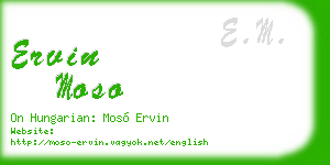 ervin moso business card